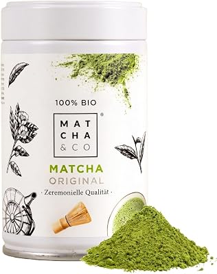 Original Matcha Tee. Matcha in Zeremonienqualität aus Uji, Japan. 80 g Bio-Grünteepulver.