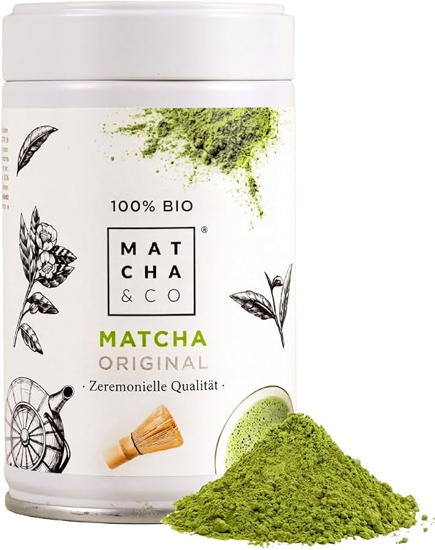 Original Matcha Tee. Matcha in Zeremonienqualität aus Uji, Japan. 80 g Bio-Grünteepulver.