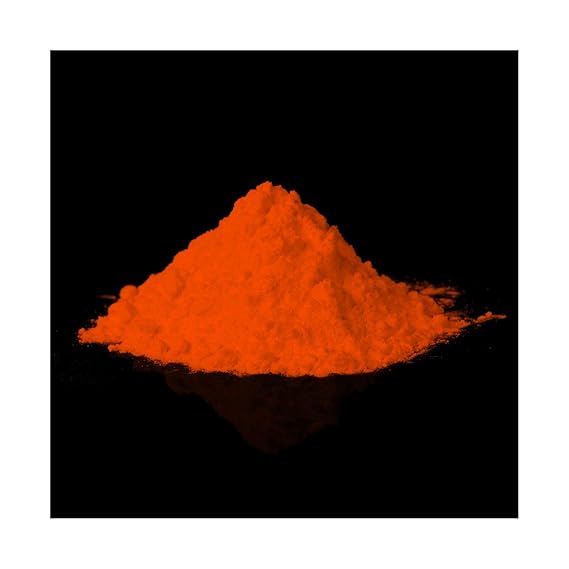 lumentics Glühpulver Orange - Leuchtpigmente, Selbstleuchtende Farbpigmente, Nachleuchtpulver, Nachtleuchtpulver, UV Farbpulv