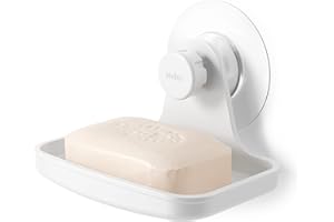 Umbra Flex Adhesive Soap Dish for Bathroom or Kitchen, Use in Shower, Tub or Sink Area, White