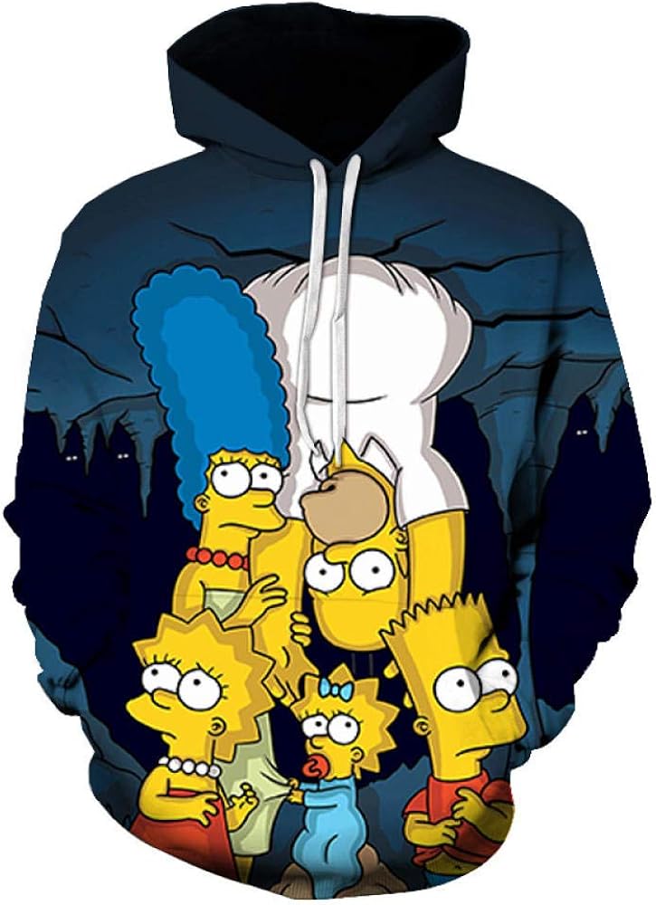 2020 Moda Simpsons Hoodies Streetwear 3D Estampado Pulóver Sudadera