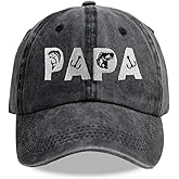 Papa Fishing Hats for Men, Father's Day Birthday Gifts, Adjustable Cotton Dad Embroidered Baseball Cap