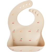 Waterproof Baby Bib With Crumb Catcher Pocket - 5 Pack, Fun Prints