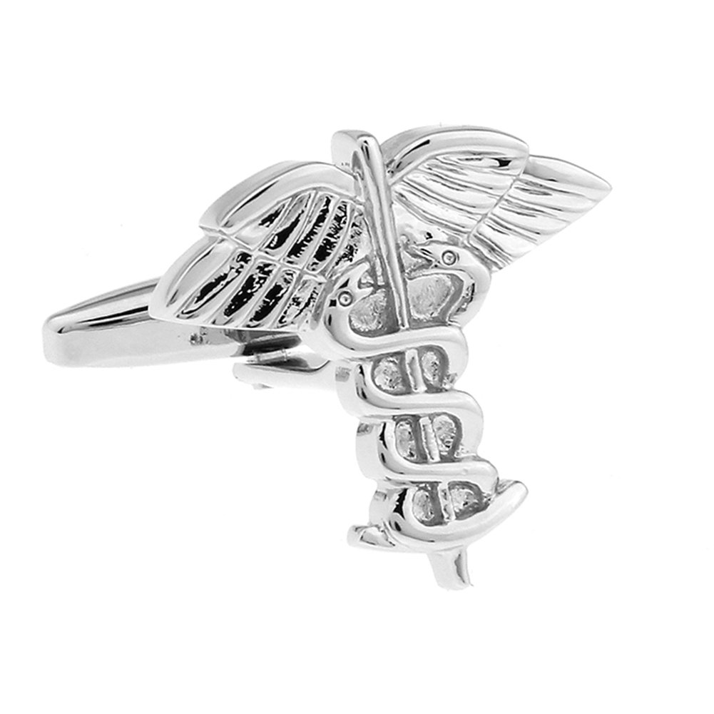 Doctor Caduceus Asclepius MD Physician Surgeon Nurse RN Medical Medicine Pair Cufflinks