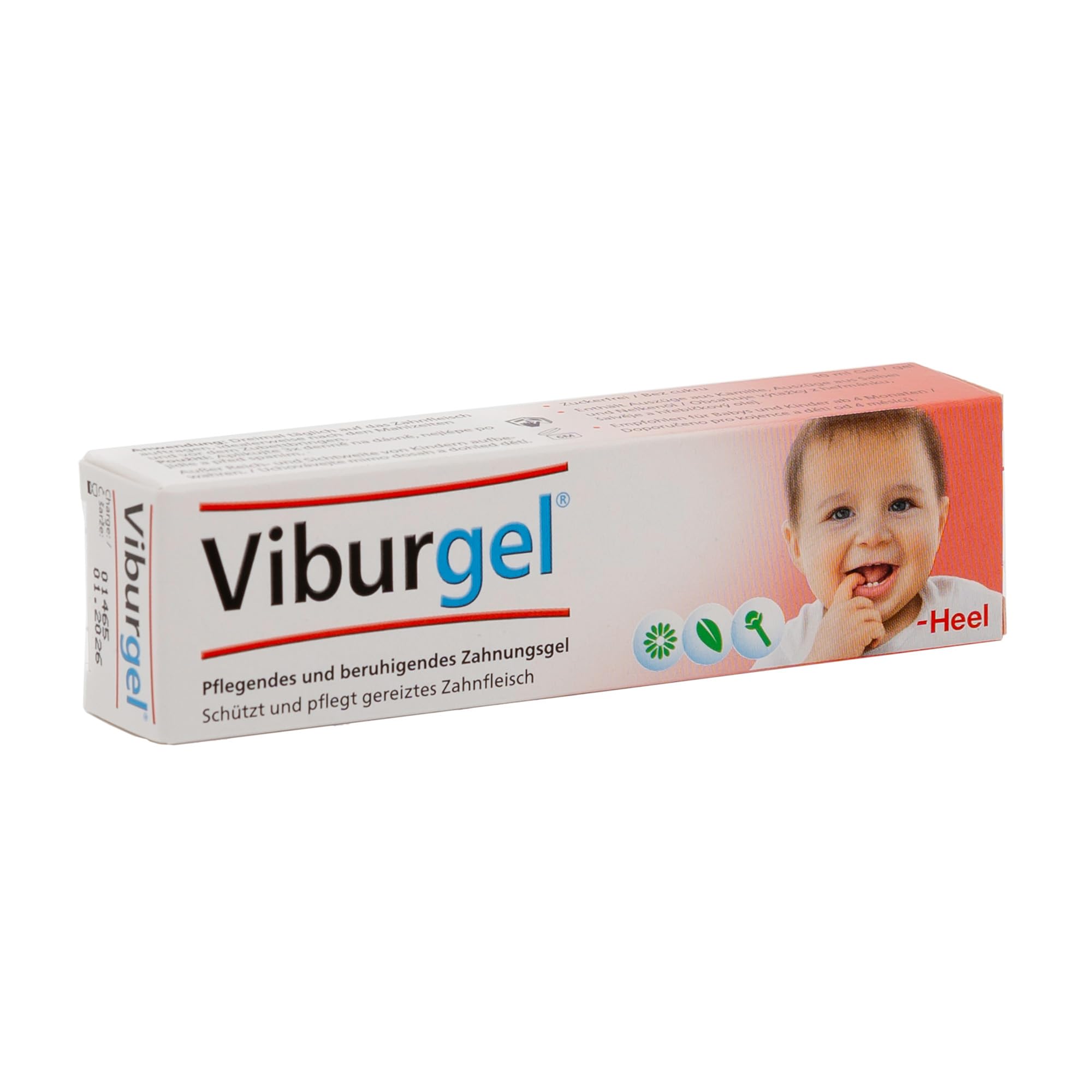 Viburgel Zahnungsgel für Babys ab 4 Monate – Beruhigt, pflegt und schützt das Zahnfleisch beim Zahnen auf natürliche Weise, mit Kamille, Salbei und Nelkenöl, ohne chemische Wirkstoffe, 10 ml