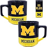 RFSJ Michigan Wolverines Ceramic 20 oz Campus Colors Mug – Official Team Logo Coffee Cup – Handwash Recommended – Includes One Mug