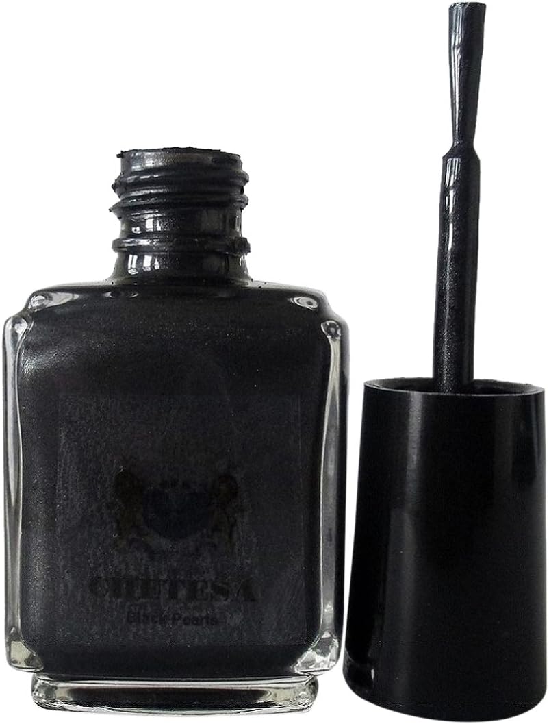 CHETESA Gems Collector Nail Lacquer Non-Toxic, Black Pearls.43 oz