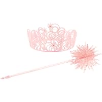 Little Adventures Soft Royal Princess Crown - Pink Fabric Crown With Hook & Loop Closure For Kids Dress-Up & Pretend Play