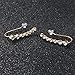 Ear Climbers/Ear Crawlers Earrings Cuff Climber Pins (Yellow Rhinestones)