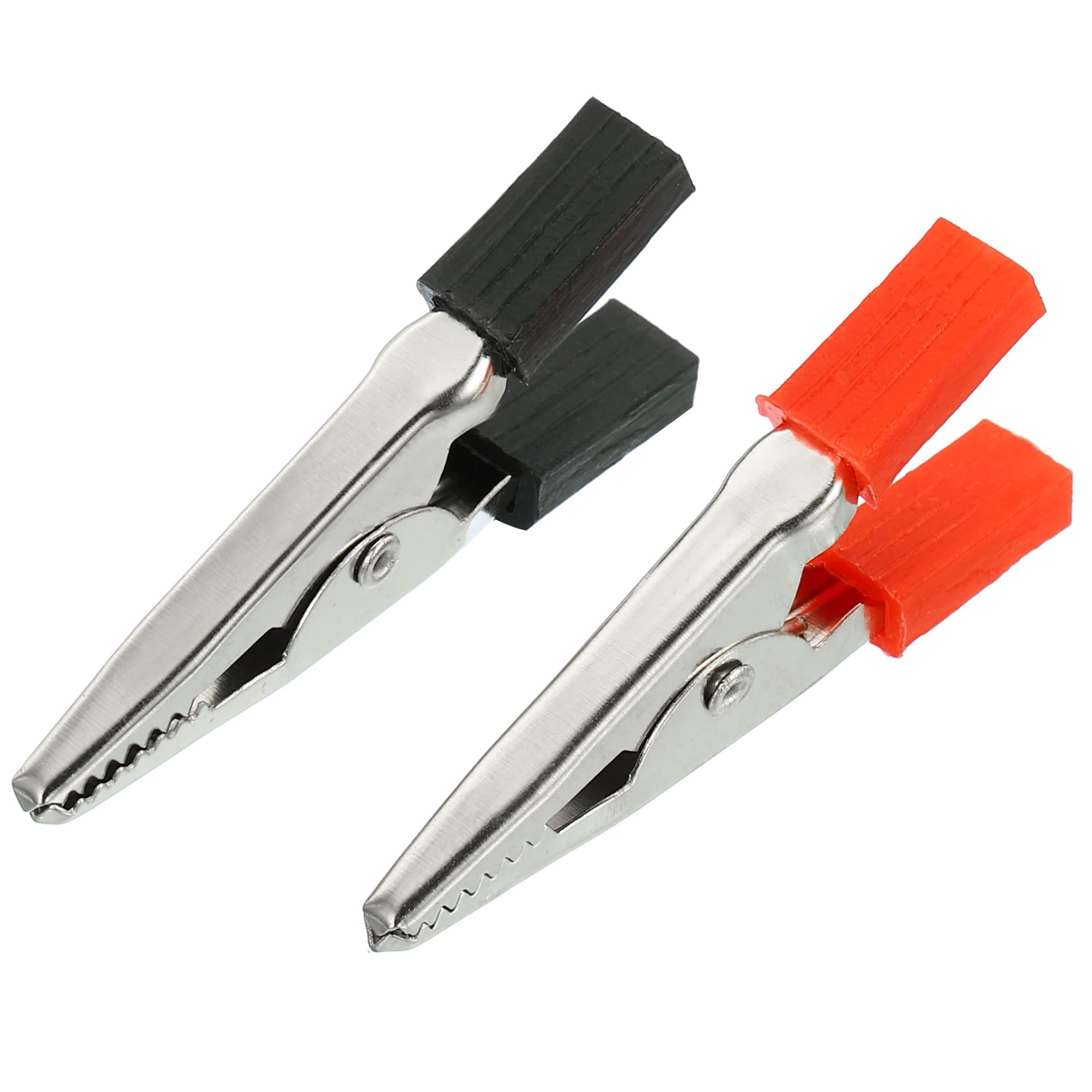 YOKIVE 20 Pcs Alligator Clip, Pre-Insulated Crocodile Test Clamp | Connecting Terminal, Great for Lab Testing (Red, Black, Silver, 2 -Inch)
