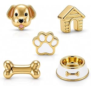 LIU JUN DIY Dog Locket Necklace for Women, Customizable Floating Pet Charms Openable Glass Memory Pendant Puppy Lover Pet Mom