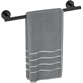 Luxbaro 18 Inch Matte Black Towel Bar, Thicken Towel Rack for Bathroom Wall, SUS304 Stainless Steel Towel Rod, Modern Home Decor (Total Length 20-Inch)