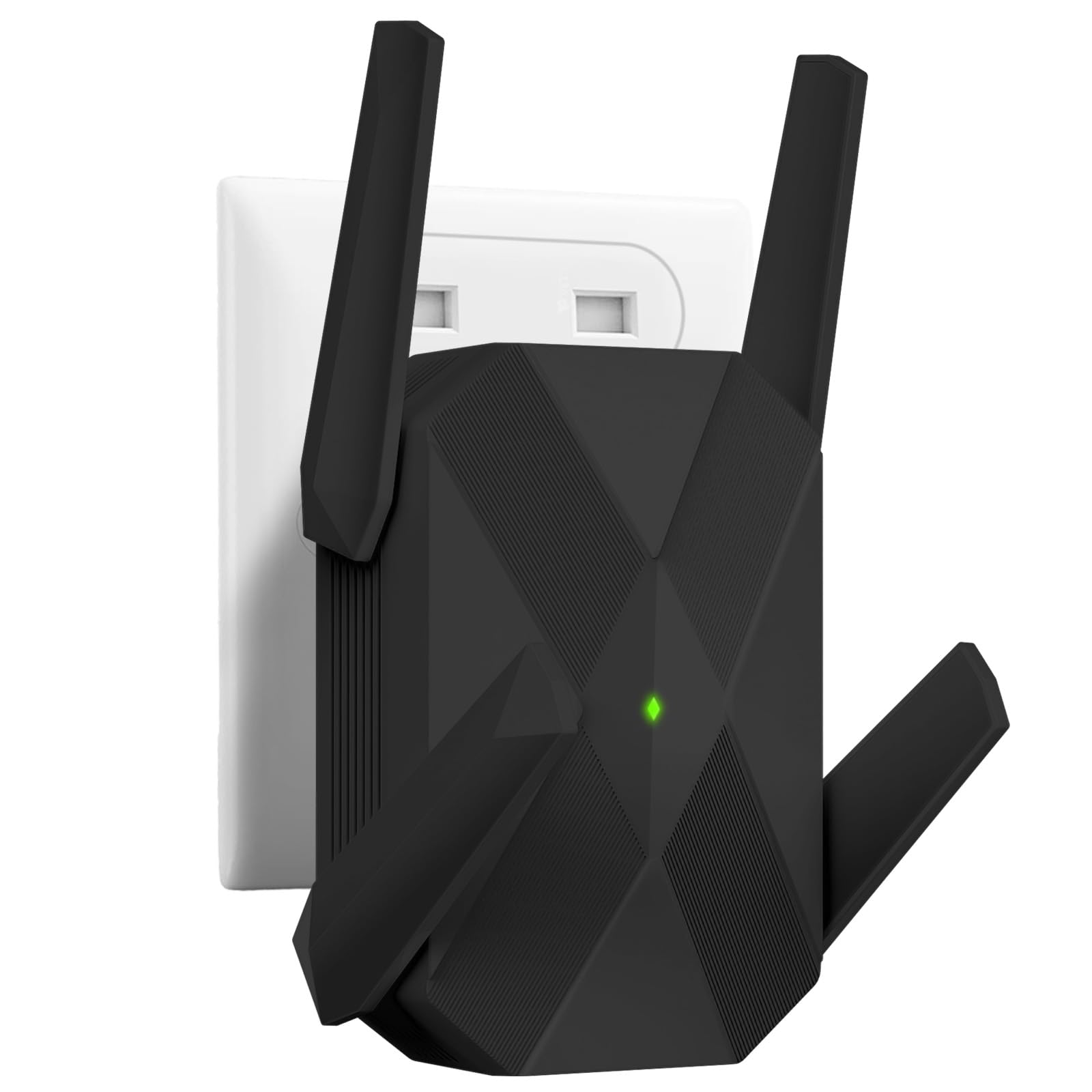 Photo 1 of 2026 AX3000 WiFi 6 Extender, WiFi Extender Signal Booster-Dual Band (2.4G/5.8G), Long Range WiFi Booster with Gigabit Ethernet Port, Access Point, No Required App, Easy Setup and Faster Speed (Black)