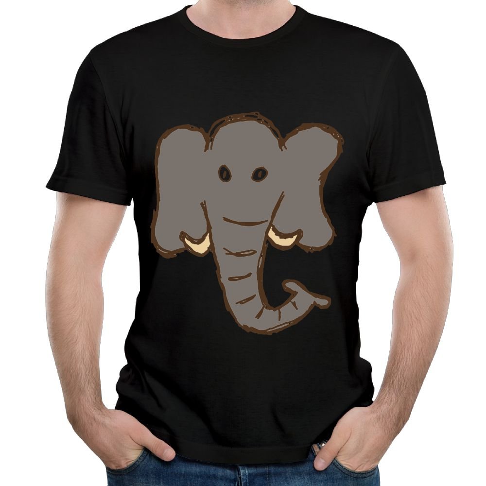 Elephant Fashion Running Black Short Sleeve T Shirt