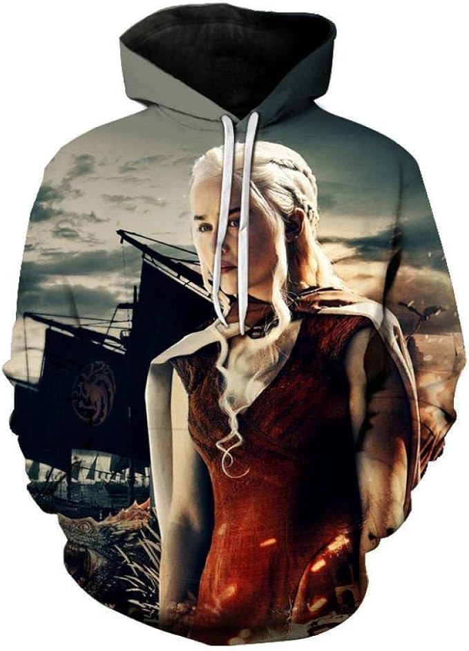 Unisex Hoodies Game of Thrones 3D Print Hooded Sweatshirts Long Sleeve