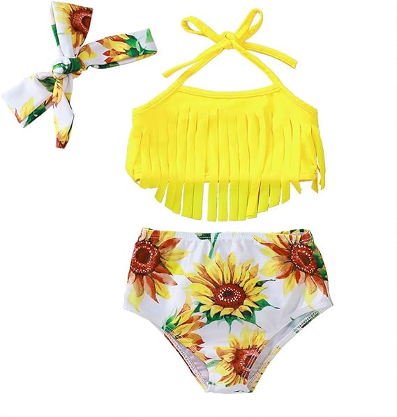 girls sunflower swimsuit