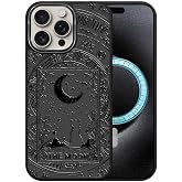 DAIZAG Case for iPhone 16 Pro, [Durable Shockproof Protective Magnetic Cover] [Compatible with MagSafe],Tarot Card Moon Cat