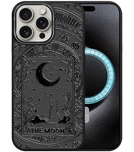 Custodia IPhone 15 Goth Retro Ouija Board, Design Halloween Strega, Paraurti Antiurto TPU E PC Rigido, Antigraffio, Compatibile Ricarica Wireless - 2