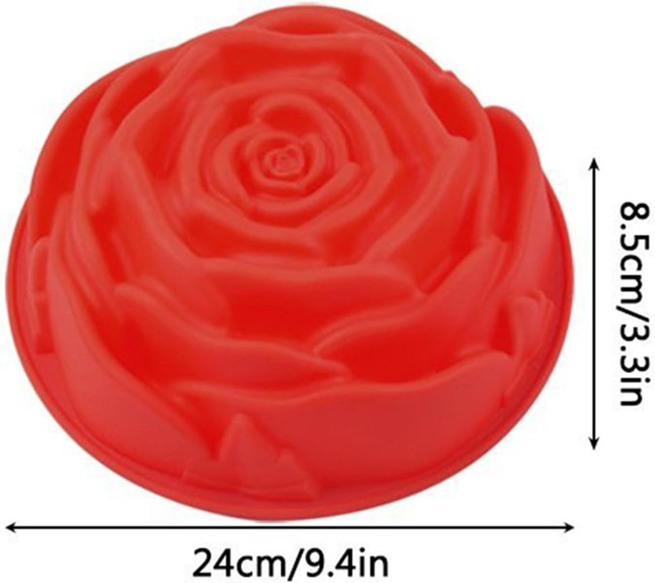 FantasyDay 9.3 Big Rose Flower Birthday Cake Mold Silicone Cake Baking Pan/Silicone Mould for Anniversary Cake Loaf, Muffin - Image 3
