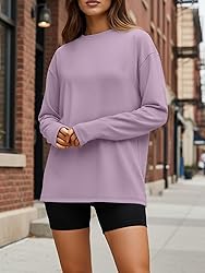 Trendy Queen Womens Oversized Long Sleeve T Shirts