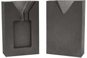 PMC SUPPLIES LLC 1 Troy Ounce Gold Rectangular Two Part Split Graphite Ingot Mold Precious Metal Casting Melting