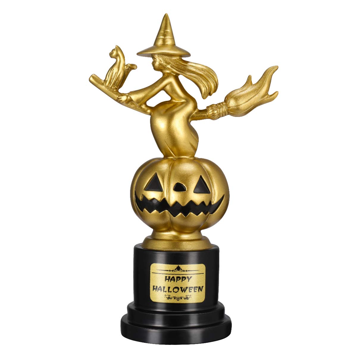 TOYANDONA Halloween Witch Trophy, Halloween Best Costume Trophy Golden Statues for Halloween Party Carnivals Celebrations Ceremony