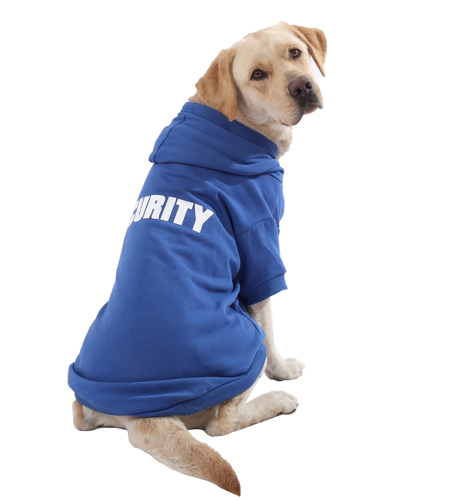 Dog Hoodie,Fashion Soft Cotton Pet Hoodie Hooded Clothes Warm Autumn Winter Coat T-Shirt Costume Apparel for Medium Dogs Large Dogs (Large, Blue)