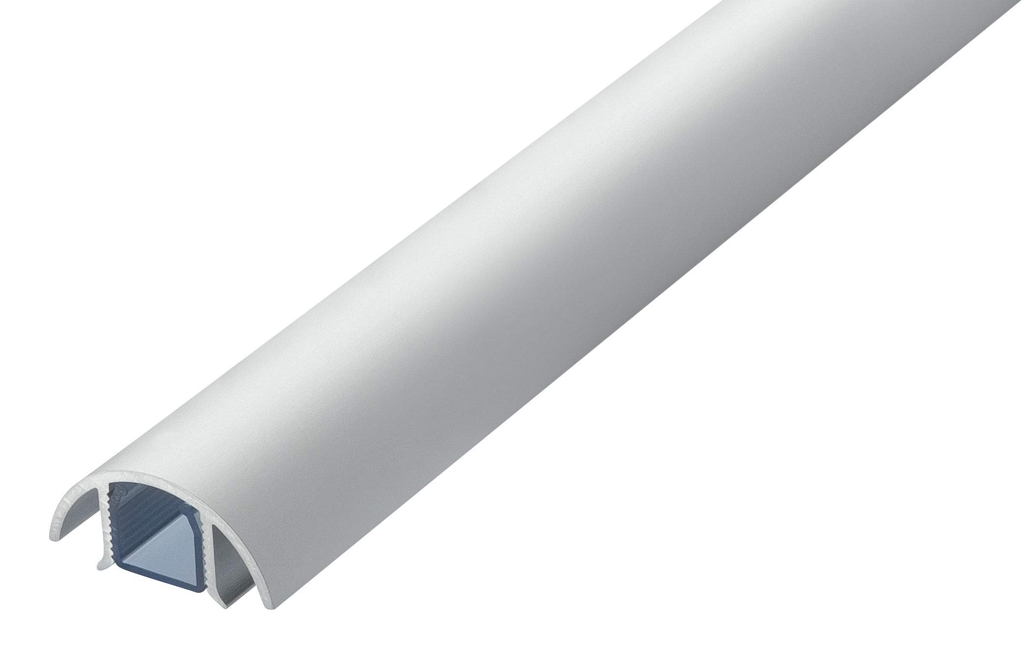 ALUNOVO Mini Design Aluminium Cable Duct for Speakers 30 mm Wide Length 100 cm Matte Silver Anodised — image 1