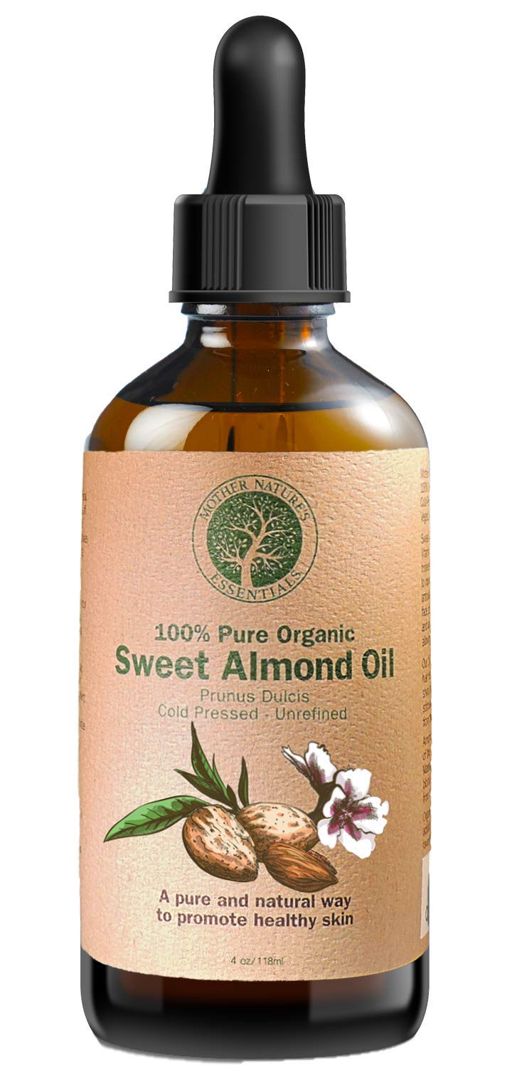 Sweet Almond Oil 4 oz Organic Highest Quality, Cold Pressed Hexane Free