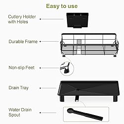 GSlife Dish Drying Rack with Drainboard