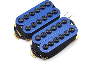 XIYANGJUAN High Output Invader style Guitar Humbucker Pickups Ceramic Magnet Neck and Bridge Pickups For Electric Guitar Parts (Blue)
