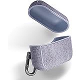 AirPods Pro ケース 【SLEO】2019 AirPods Pro カバー エアーポッズ カラビナ付き デニム調 耐衝撃 防塵 高耐久性 紛失防止 薄型 全面保護 脱着簡単