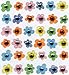 Sticko & Jolee's Boutique Dimensional Stickers: Baby Gem Flowers, 36 PCS