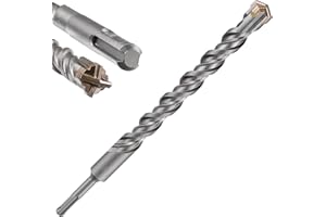 Wensilon Concrete Drill Bit 1pcs 1" X 10"-8" Cross-Type Double Thread Carbide Material Suitable for Concrete, Brick, Cement Walls, Stone