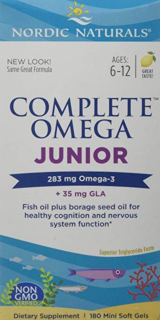 Nordic Naturals Complete Omega Junior 180 Softgels, Lemon