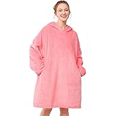 LetsFunny Blanket Hoodie,Oversized Wearable Sherpa Fleece Blanket Sweatshirt,Super Soft Warm Cozy with Giant Pocket,Gifts for Women Men Adults Teenagers Kids, One Size Fits All