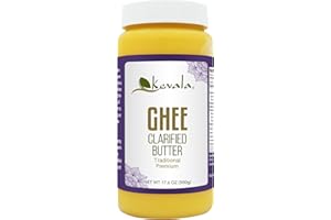 Kevala Ghee Clarified Butter - Made with Grass Fed Cow's Milk, Casein-Free and Lactose-Free Substitute to Regular Butter, Perfect for Bulletproof Coffee, Great for Keto and Low-Carb Diets, 17.6 oz