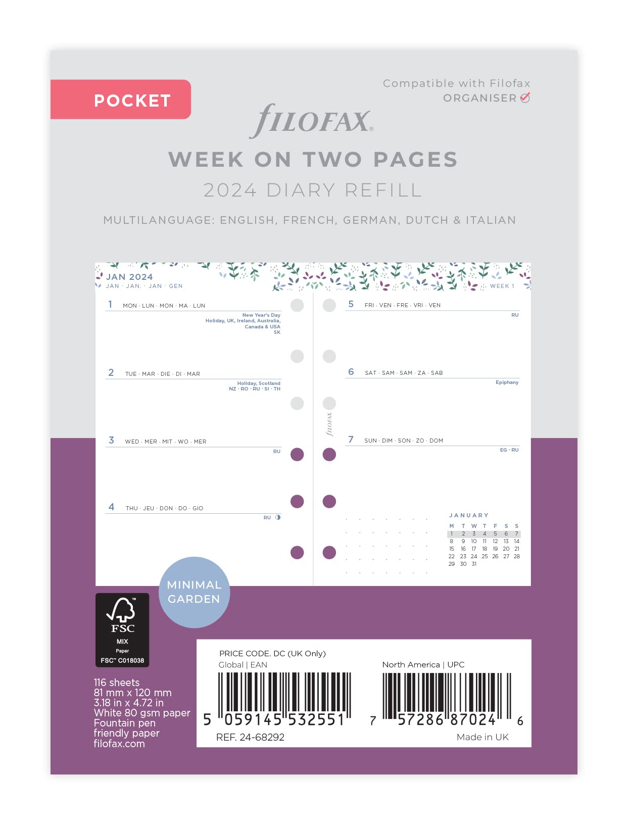 Pocket Garden week on two pages 2025 — image 1