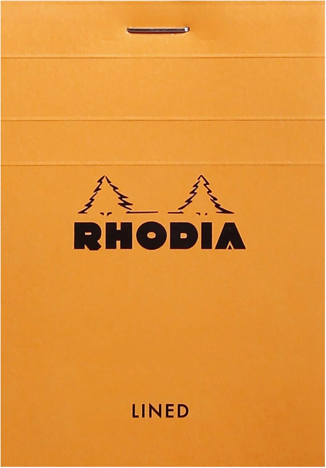 RHODIA 11600C, Stapled Notepad N°11 Orange, A7, Lined, 80 Detachable Sheets, White Clairefontaine Paper 80 g/m, Soft