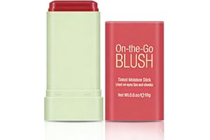 Boobeen Blush for Cheeks, Multi-Use Makeup Blush Stick Waterproof Long Lasting Tinted Solid Moisturizer Stick for Eyes Lips a