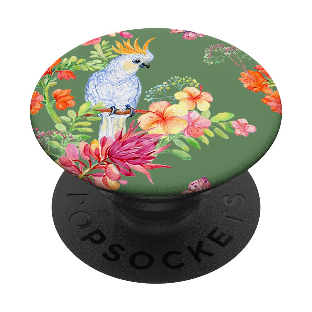 Colorful Tropical Beautiful WaterColor Floral Blooms PopSockets Swappable PopGrip