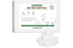 EDSRDRUS 2lb Scent Soap Base DIY Handmade with Goat Milk & Coconut Oil, Moisturizing Melt and Pour Soap Base