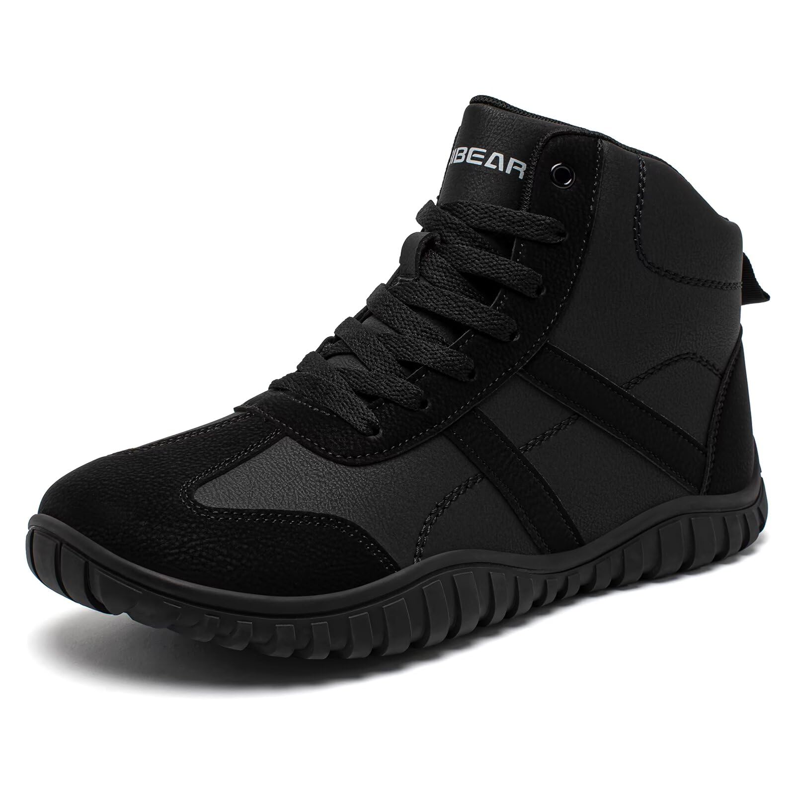 Photo 1 of HOBIBEAR Unisex Wide Barefoot Boots for Mens Womens Hiking Outdoor Walking Shoes(Black,Women13/Men12)