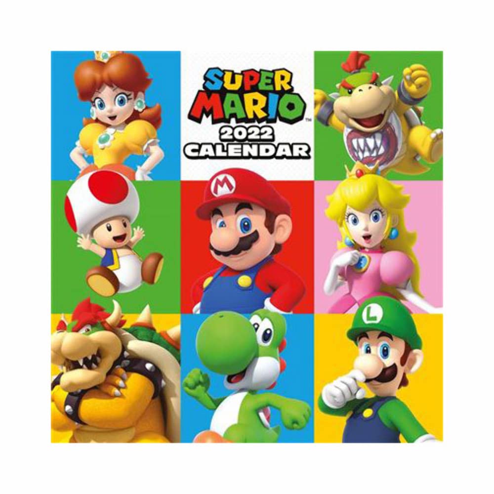 Pyramid International Super Mario Calendar 2022 - Month to a View Planner 30cm x 30cm - Official Merchandise