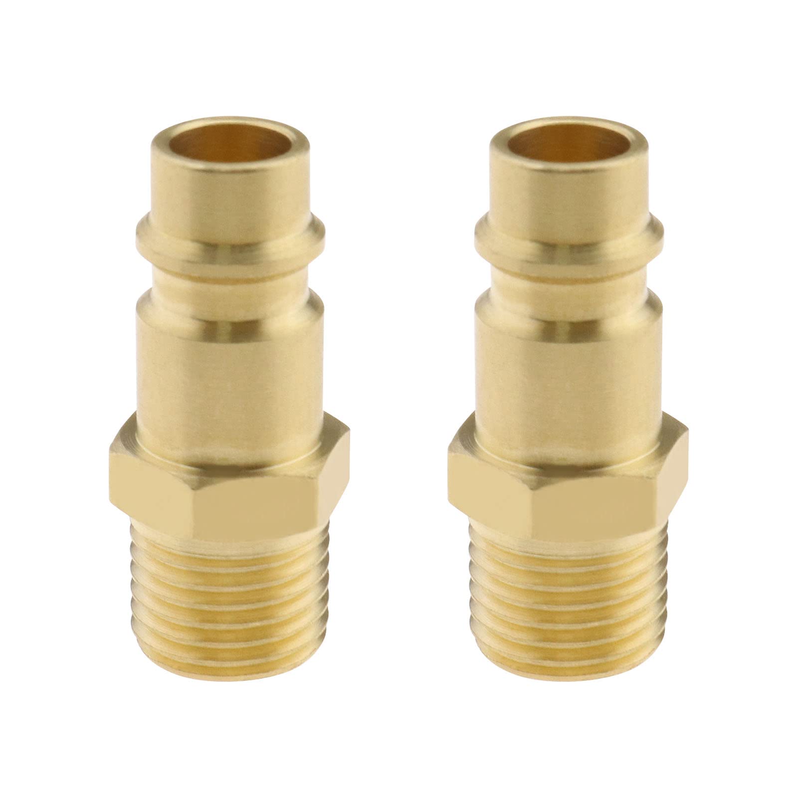 VGOL 2PCS Compressed Air Plug Nipples NW 7.2 with 1/4 Inch External Thread for Compressed Air Connection Air Hose Fittings Air Compressor Quick-Connect Male Plug