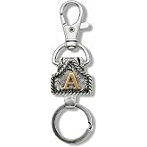 Angyape Western Cowboy Letter Keychain Initial Key Chain Key Holder for Belt Backpack Purse Bag Charms Car Accessories Gifts