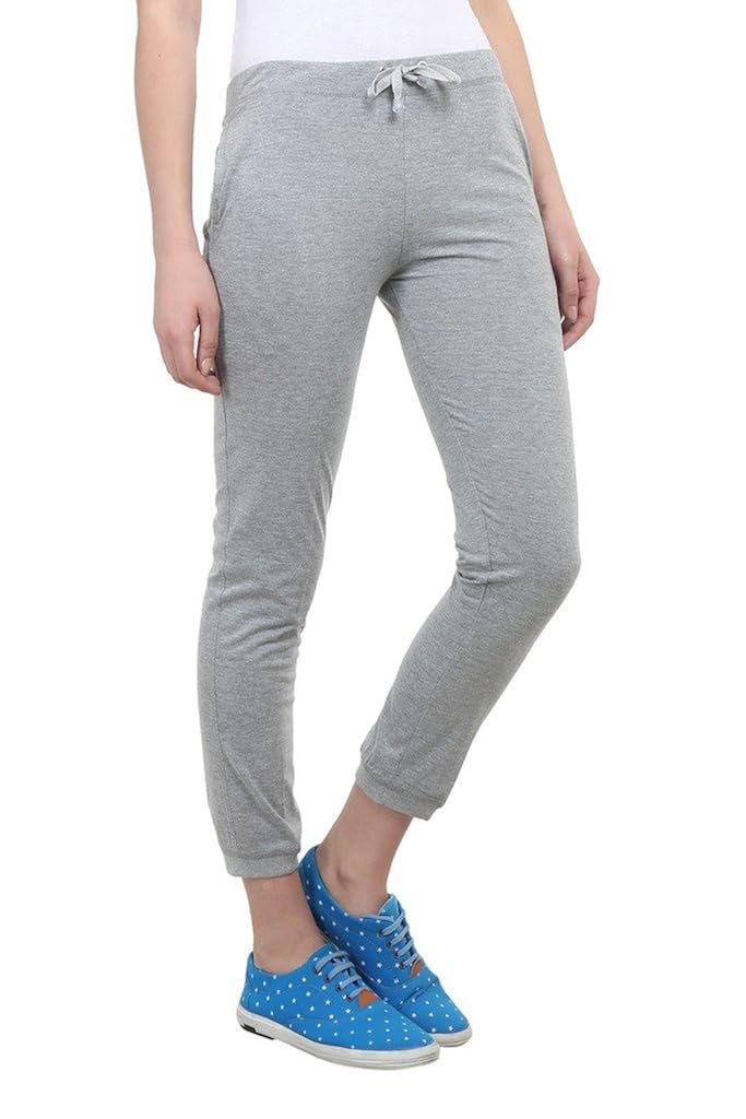 vimal black cotton blend trackpant for women