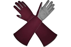 MEPEREZ thorn proof cotton gardening gloves, long sleeve, substantial, thick, breathable, comfortable, easy to work