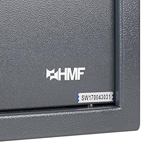 HMF 49204-11 Tresor passend für Laptop und Ordner, Möbeltresor Doppelbartschloss, 45,0 x 25,0 x 36,5 cm , anthrazit – Bild 8