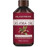 ISLA & FONTANE Jojoba Oil – 500ml (17 fl oz) | 100% Pure & Natural | Golden, Unrefined, Cold Pressed | Hexane-Free Carrier Oil for Skin, Hair, Face, Nails & Body Moisturizing